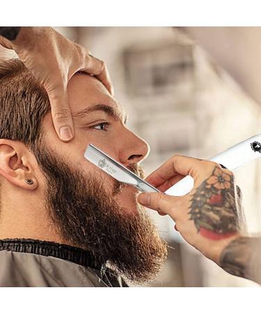 Krisp Beauty Classic Straight Edge Barber Razor - Professional Shavette for Close Shaving | Salon Quality Beard Grooming with 10 Blades - Buy Online on SooperMarket.com