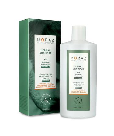 Moraz Men's Herbal Shampoo for Normal Hair - Clarifying Shampoo - Cleansing Moisturizing Shampoo - Shampoo for Men to Strengthen Hair Roots - 17 oz