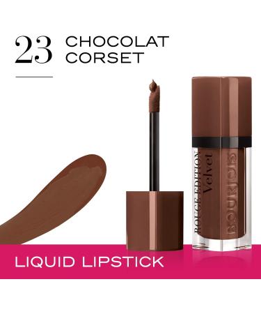 Bourjois Rouge Edition Velvet Liquid Lipstick 23 Chocolate Corset 6.7ml - Brown Lipstick - Buy Online on SooperMarket.com