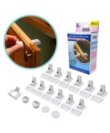 Magnetic Cabinet Locks (12 Locks + 2 Keys) with Adhesive  Easy Installation Tool - Child Proof Drawers - No Tools Or Screws Needed - Jool Baby - Buy Online on SooperMarket.com