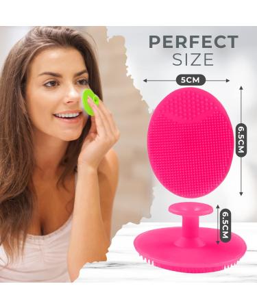 4 Pack Silicone Face Scrubbers - Exfoliating Facial Cleansing Brush Set for Women - Buy Online on SooperMarket.com