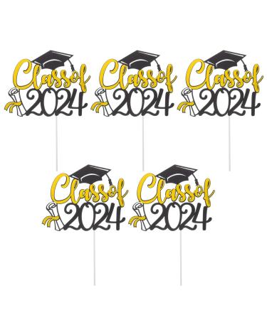 PRETYZOOM 5 Sets Cake Insert Top Hat Cupcake Decors European and American Paper Dessert