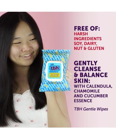 TBH Kids Gentle Face Wipes for Sensitive Skin - Cleanser for Kids, Preteens & Teens - Sulfate & Paraben Free - 30 Wipes - Buy Online on SooperMarket.com
