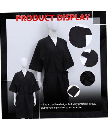 Fashion Hairdresser Gown Stylist Capes for Clients hot Dyeing Robes Barber Guest Gown Black Clothes Black Cape Non-Stick Hairdressing Guest Robe with Sleeves Nylon Polyester Smock - Buy Online on SooperMarket.com