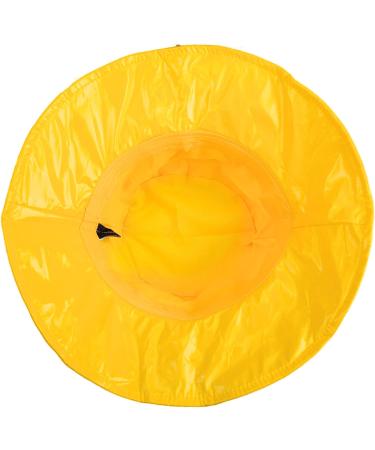Yellow Wide-Brimmed Vinyl Rain Hat - Toutacoo 02 | Waterproof Headwear - Buy Online on SooperMarket.com