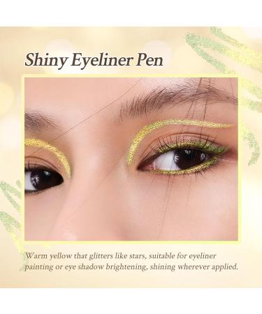 Green Gold Yellow Glitter Cream Eyeshadow Stick | Waterproof Long-Wearing Metallic Eyeliner Crayon Makeup (04#) - International Shipping Available - Buy Online on SooperMarket.com