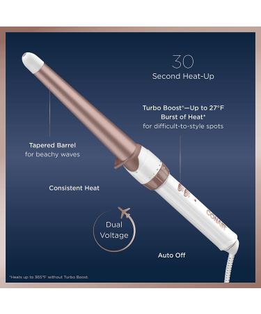 Conair Double Ceramic 1 1/4 to 3/4-inch Curling Wand for Beachy Waves - Buy Online on SooperMarket.com