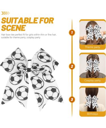 minkissy Elastic Ponytail Holder Soccer Hair Tie Soccer Hair Bow Tie Soccer Hair Accessory for Girl - Buy Online on SooperMarket.com