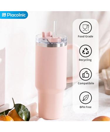 10 Pack Replacement Straws for Stanley 40 oz 30 oz Tumbler 12 inch Long Reusable Plastic Colorful Straws with Cleaning Brush and 2 Straw Cover Compatible with Stanley Cup Mug Accessories - Buy Online on SooperMarket.com