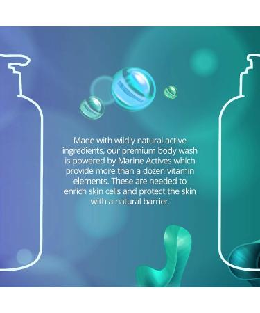 Sea Kind Glow Wash - Ocean Breeze Scent, 16 Fl Oz, All-Natural & Moisturizing Vegan Wash for Women, Men, and Kids - Buy Online on SooperMarket.com