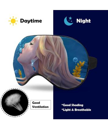 LynaRei Mermaid Sleeping Mask - Girl Under Water Sleep Eye Mask with Adjustable Strap for Blocking Out Light | Soft Blindfold for a Restful Sleep - Buy Online on SooperMarket.com