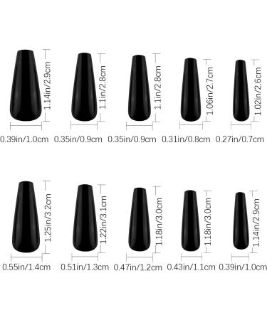 SAVITA 100Pcs Extra Long Black Press on Nails - Full Cover False Nails for Nail Art & Salon Supplies - Buy Online on SooperMarket.com