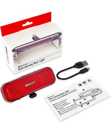 BikeSpark Auto-Sensing Rear Light G4R2022 | USB Rechargeable | 240HRs | Brake Sensing | 50lm | Large Reflector | Taiwan Made - Buy Online on SooperMarket.com