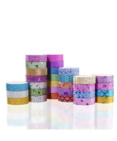 30 Rolls Washi Masking Tape Set - Decorative Craft Tape Collection for DIY, Gift Wrapping - Colorful Designs and Patterns - Buy Online on SooperMarket.com