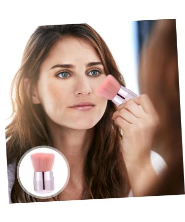 NOLITOY Mushroom Head Makeup Brush | Fluffy Face Powder & Cheek Brush | Triangle Body Brush | Portable Pink Beauty Tool - Buy Online on SooperMarket.com