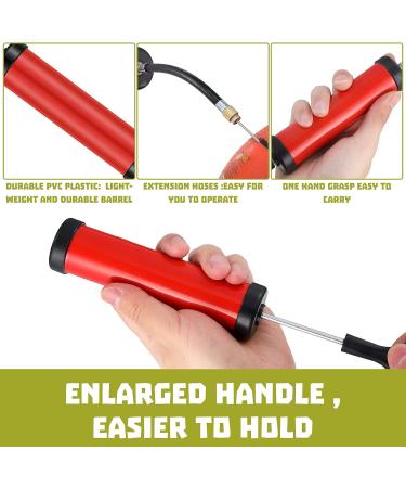 Portable Hand Air Pump Kit for Sports Balls - Yoga, Fitness, Soccer, Volleyball, Basketball - Includes Needle, Nozzle, Extension Hose (6 Sets) - Buy Online on SooperMarket.com