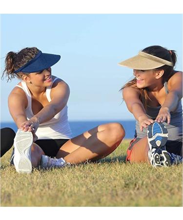 Jecvxor Cloth Covered Slip-On Visor Large Blue - Women's/Men's Sports Sun Visor Hat - Buy Online on SooperMarket.com