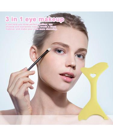 Eyeliner Guide Tool - Portable Multifunctional Eyeliner Stencils - Mascara Shield for Beginners Eyebrow Stencils for Winged Eyeliner Lashes Lip Liner Dalynn Yellow - Buy Online on SooperMarket.com