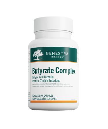 Genestra Brands Butyrate Complex - Butyrate Calcium & Magnesium - Butyric Acid Capsule - Gluten Free & Vegan - 90 Vegetable Capsules