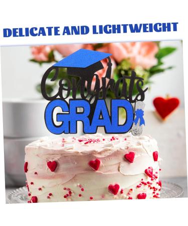 IMIKEYA 4pcs Graduation Row Graduation Cake Topper Red 2023 Graduation Party Supplies Grad Picks Mini Cake Decor Graduation Cake Insert Appetizer Dessert Picks Wrapping Paper Delicate Blue 17X13.5CM - Buy Online on SooperMarket.com