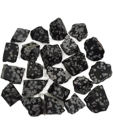100g Bulk Natural Snowflake Obsidian Raw Stones Rough Quartz Crystal Gemstone Specimen Home Decoration FZUGEDRLI