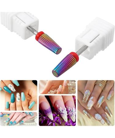 Gasea 2Pcs Naill Drill Bit Fine Grit Tapered Nail File Drill Bit 3/32" Shank Professional Fast Remove Acrylic Nails File Tool for Manicure Pedicure - Buy Online on SooperMarket.com