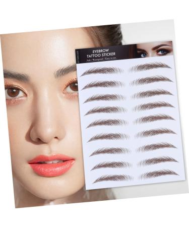 WOFASHPURET 4pcs Eyebrow Stickers Waterproof Fake Eyebrow False Imitation Eyebrow 4d Transfer Stickers Hair - Buy Online on SooperMarket.com
