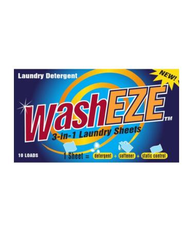 3-in-1 Laundry Detergent Sheets 20 Loads Scented Liquidless Soap Sheet-Detergent fabric softener and more -TSA Travel Approved Dorm Life Camping Small Dwellings and RV Laundry Detergent