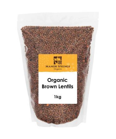Organic Brown Lentils 1kg by Manor Springs Organic