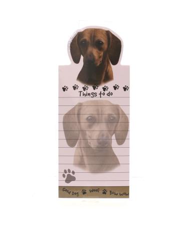 "Dachshund Magnetic List Pads" Uniquely Shaped Sticky Notepad Measures 8.5 by 3.5 Inches