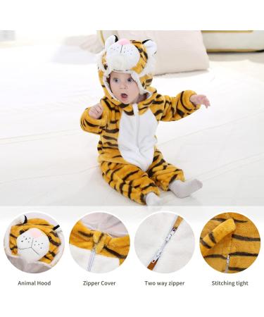 COOKY.D Unisex Winter Hooded Romper Jumpsuit 18-24 Months Tiger Print - Buy Online on SooperMarket.com