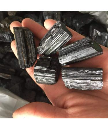 Natural Crystal Rough 5pcs Rough Natural Black Tourmaline Crystal Gemstone raw Crystal Stone