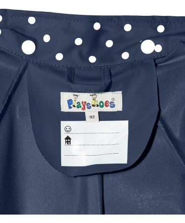 Playshoes Unisex Kid's Waterproof Raincoat - Navy Blue (Size 92) | Windproof Rainwear - Buy Online on SooperMarket.com