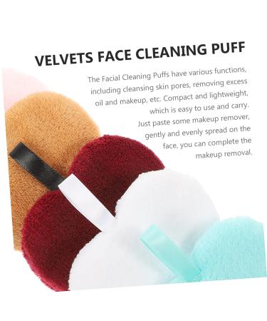 Beaupretty 5pcs Heart Shaped Face Wash Sponges - Reusable Makeup Remover Pads | Eco-Friendly Cleaning Puffs for Flawless Skin - Buy Online on SooperMarket.com