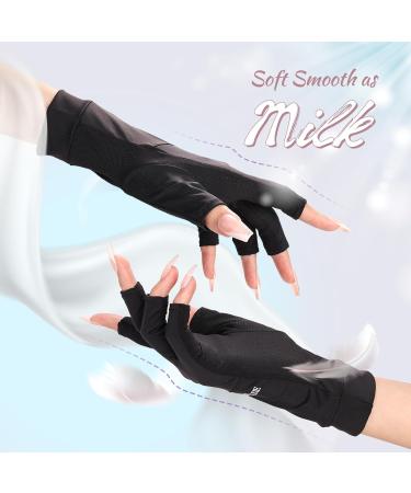 Buy MelodySusie Premium UV Gloves for Nails - Professional UPF 99+ Protection Cool Fabric Fingerless Anti-UV Glove for Manicures - Protect Your Hands from UV Harm - Buy Online on SooperMarket.com