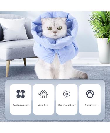 Adjustable Soft Polyester Elizabethan Cat Collar for Pets - S/M (M) - Buy Online on SooperMarket.com