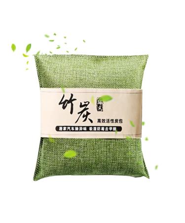 Puzzlegame Air purification bag made of charcoal |Natural charcoal for odor absorption - household moisture absorber for living room bedroom study wardrobe green