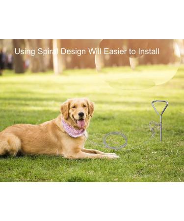 2 X 16" Heavy Duty Ground Spike Stake (41cm) Dog Chains for outside Dog Tie Out Cable Steel Spiral Dog Tether Outdoor Dog Camping Accessories (Stake Only 2 X 41cm) - Buy Online on SooperMarket.com