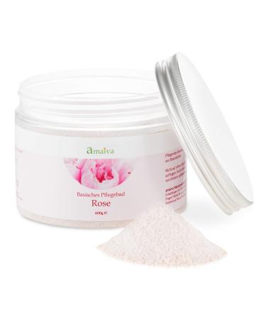 Base bath rose 600g (basic bathing salt - for basic body care base baths foot bath and wrap at a pH of the water above 7.5) ... 600 g (1 Pack)