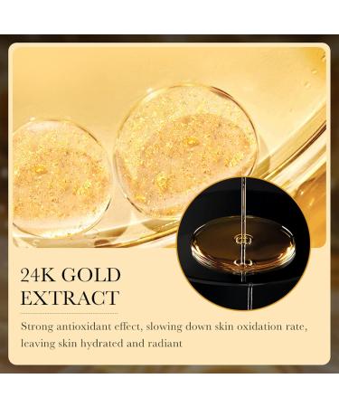 Shefave Sheet Mask 24K Gold Hyaluronic Acid Face Mask Set - Hydrating Face Mask Redness Relief Face Masks Skincare Face Mask Gift Set - Nourishing & Soothing Face Masks Beauty For All Skin Types - Buy Online on SooperMarket.com