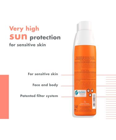 Avene 3 Milk Solar Spray Protection SPF50+ | Water-Repellent Sunscreen | 200ml - Buy Online for Global Shipping - Buy Online on SooperMarket.com
