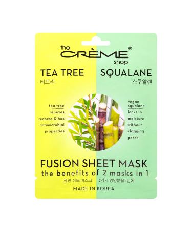 Buy The Cr me Shop Tea Tree & Squalane Fusion Sheet Mask - Korean Acne Face Mask with Hyaluronic Acid (5 Masks) - Vegan & Hydrating - Buy Online on SooperMarket.com