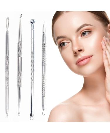 Comedone Extractor Tool Kit for Blackhead, Whitehead, Pimple, and Zit Removal - Acne Scar Treatment - 4-piece Set - Buy Online on SooperMarket.com