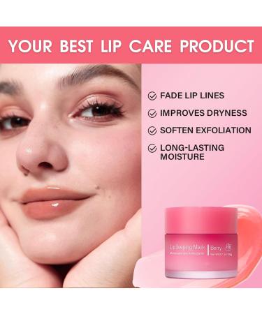 Berry Lip Masks Set Berry Lip Balm Gift Set Nourshing Lip Sleeping Mask Overnight Lip Balms for Dry Chapped Lips Dark Lip Care Day & Night Lip Repair Lip Moisturizer Gifts Berry Lip Mask + Lip Balm - Buy Online on SooperMarket.com
