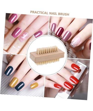 WOFASHPURET Stiff Bristle Nail Brush Toe Nail Brush Wooden Nail Brush Nail Brush Wooden Nail Cleaning Brush Nail Clean up Brush Fingernail Brush Wood Tools Bamboo Wash Brush Miss Double Sided - Buy Online on SooperMarket.com