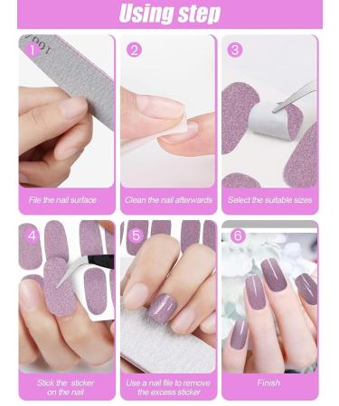 20 Sheets Nail Polish Stickers - Kalolary Full Wraps & Nail Files | Self-Adhesive Gel Nail Strips for Women & Girls - Fast International Shipping - Buy Online on SooperMarket.com
