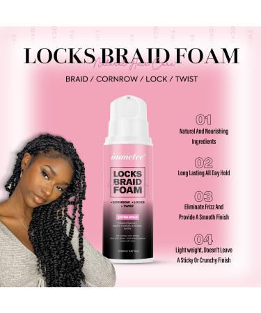 Immetee Braid Foam Hair Mousse 150ml - Extra Hold, High Shine, Moisturizing Hair Control for Braids, Twists, and Locks - Buy Online on SooperMarket.com