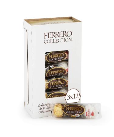 FERRERO COLLECTION Fine Assorted Chocolate and Coconut Confections 3 Confections Pack of 12 384g 36 pieces