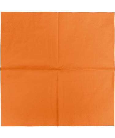 HEKU 100 Single-Colored Napkins - 3-Layer 33x33cm | 5-Pack | Highly Absorbent & Stylish Orange Napkins for Events & Gastronomy - Buy Online on SooperMarket.com