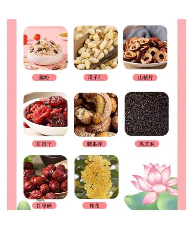 Osmanthus Nut & Lotus Root Powder Soup 500g - Instant Nutritious Breakfast, 14 Bags for Fast Food Porridge - Buy Online on SooperMarket.com